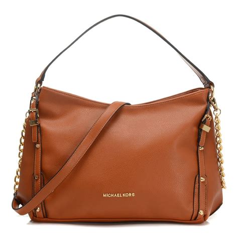 michael kors leigh stud large tan shoulder bags|Michael Kors handbags studded.